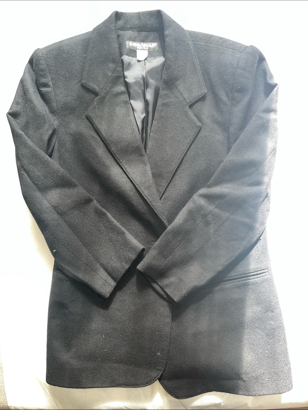 SAVANNAH PETITES: Black Tailored Blazer Jacket